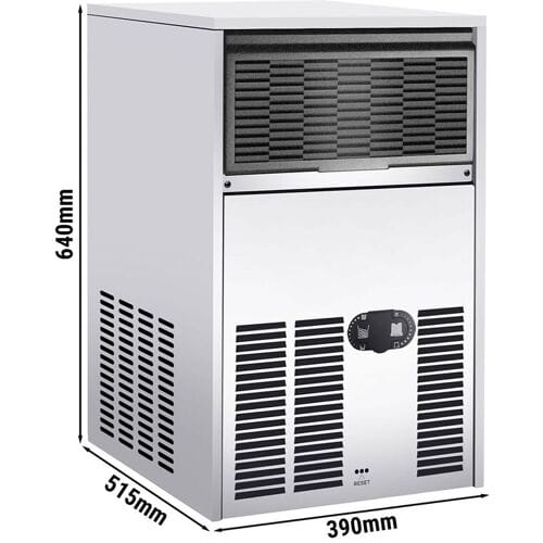 GGM Gastro Eiswürfelbereiter - Zylinder - 25 kg/24 h Zilver