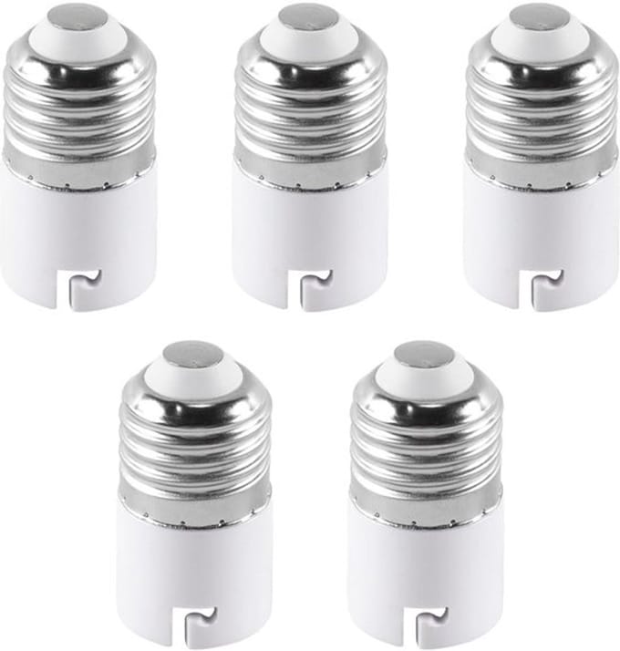 Allecto - E27 naar B22 Lamp Socket Adapter - Veilig en Duurzaam - 5