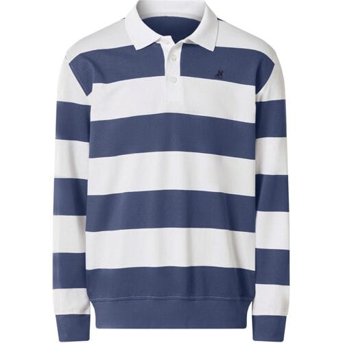 ESMARA MEN U.S. Grand Polo Heren rugbyshirt (Blauw, M)