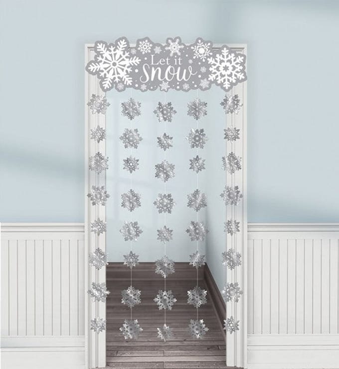 Door Curtain Let it Snow 190 x99 cm