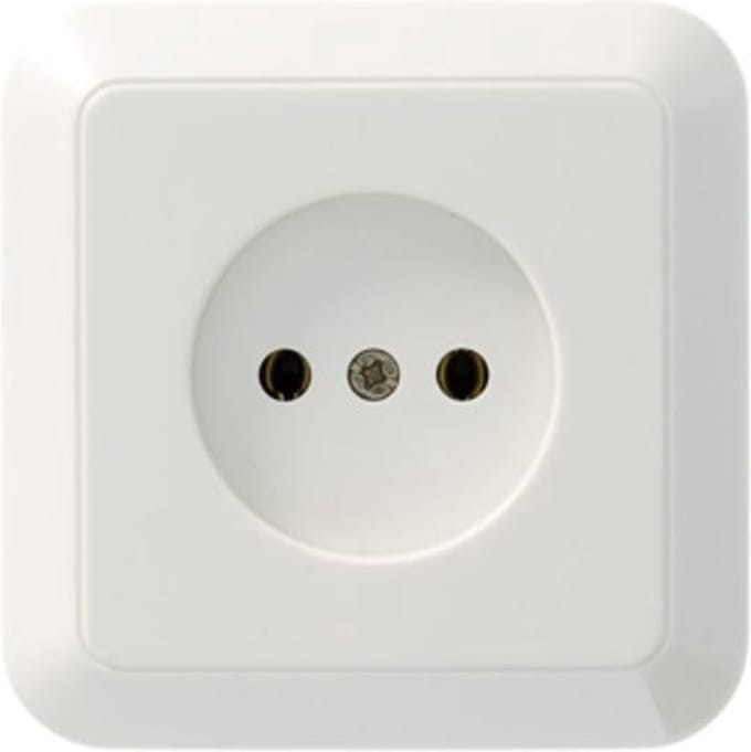 Plieger Basic inbouw wandcontactdoos enkel wit 1221EBC S100 P148 BASIC L