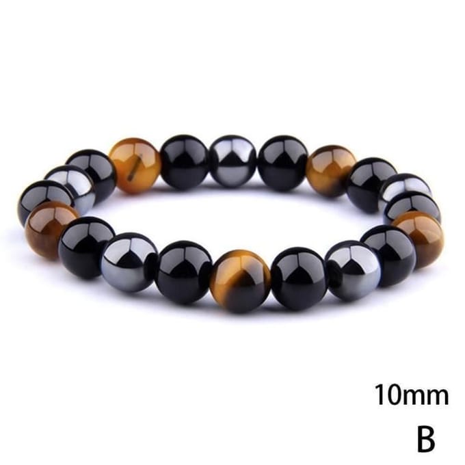 Armband - Hematiet - Zwart - 10mm - Natuursteen - Elastisch zwart