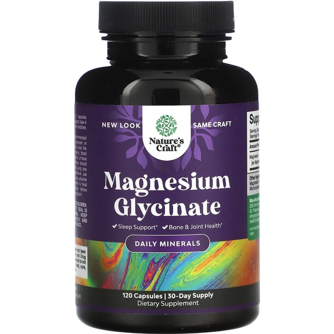 Nature's Craft, Magnesiumglycinaat, 120 capsules