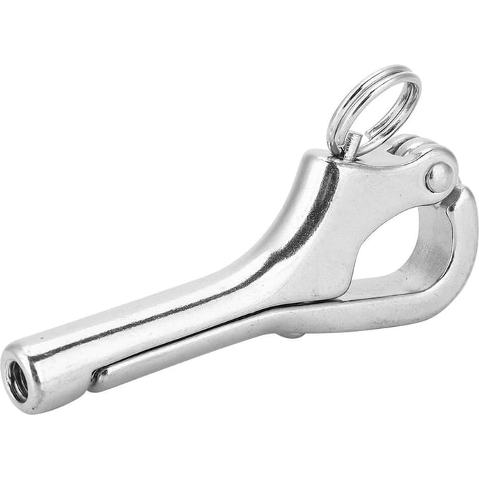 Mousqueton à émerillon à ouverture rapide en acier inoxydable durable pour bateau, voile, yacht 4 white