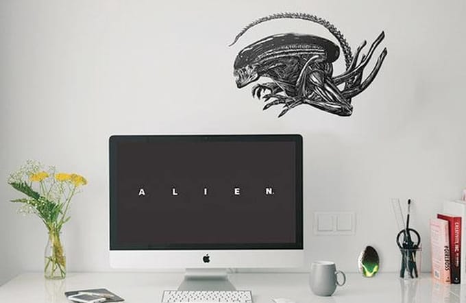 FaNaTtik Alien Sticker Set Wall Decal Multicolours