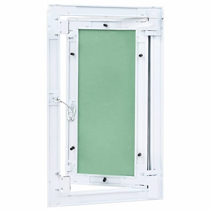 vidaXL - Access - Panel - Groen - en - Zilver - 30 - x - 45 - cm - Aluminium - en - Gipsplaat