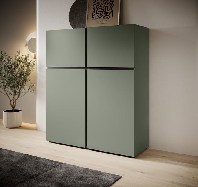 Meubella - Dressoir Cainan - Groen - 119 cm - Hoog
