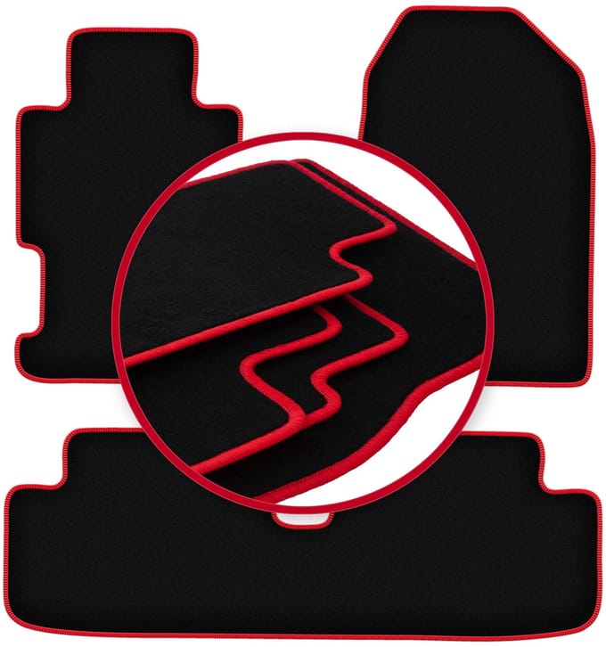 CARLUX-RED automatten voor: Honda Civic VII 3-deurs hatchback, coupé (2001-2005)