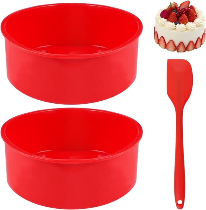 Solidchoice - Set van 2 Ronde Silicone Bakvormen 15cm