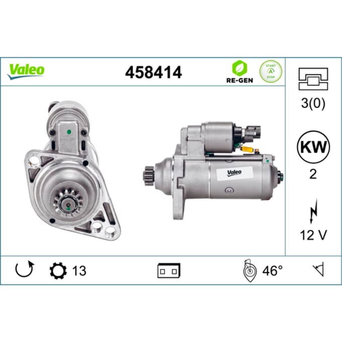 Startmotor / Starter STOP&START VALEO 458414
