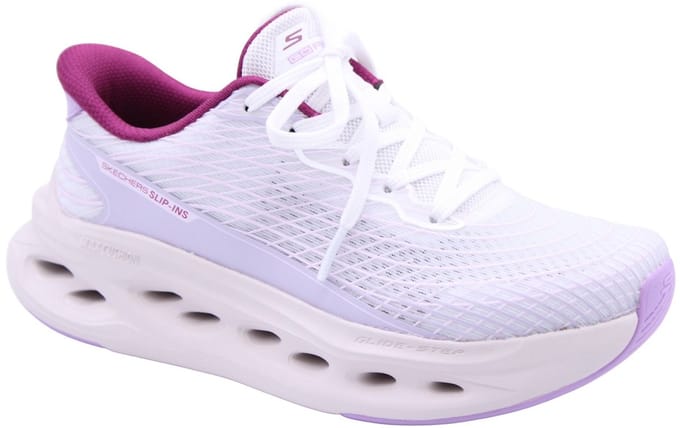 Skechers Max Cushioning Glide-Step - Sapphire, schoenen, dames, wit