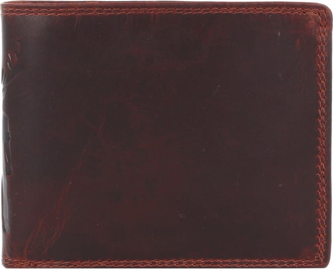 Jack Kinsky Monterey Portemonnee RFID-bescherming Leer 12.5 cm - Jongens - Horizontaal - cognac