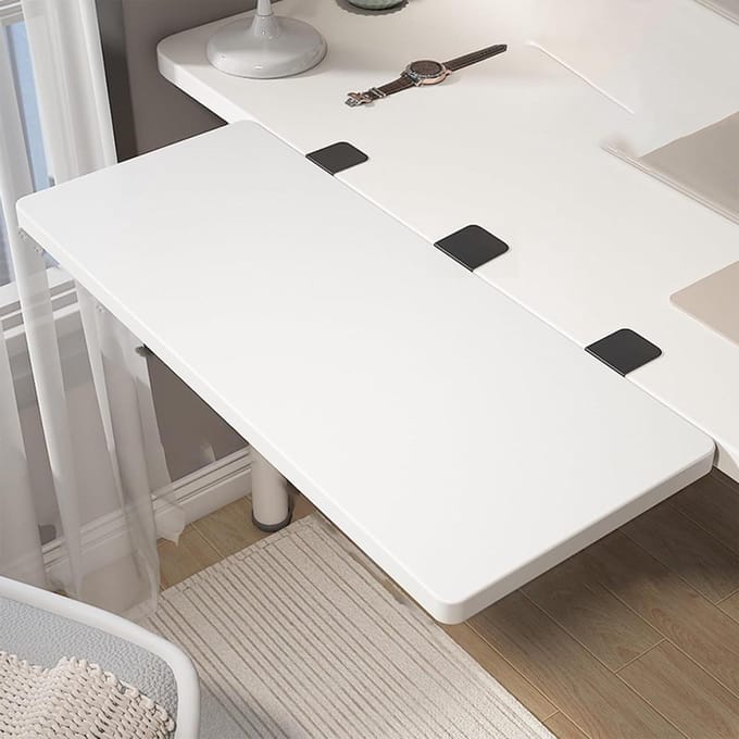 Opvouwbare bureau-verlengtafel - Wandklaptafel - Werkruimte creëren - Stabiele stalen beugel - Ruim bureaublad - Wit