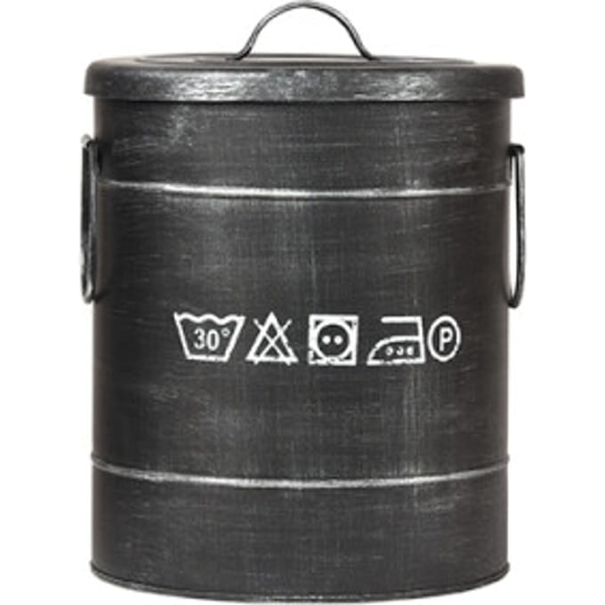 LABEL51 - Opbergdoos Wasmand - Zwart - 26x26x33cm