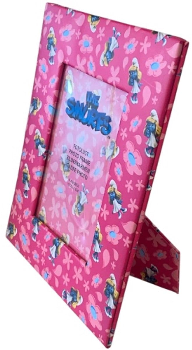 Fotolijstje smurfin roze - de smurfen - 19x15,5cm