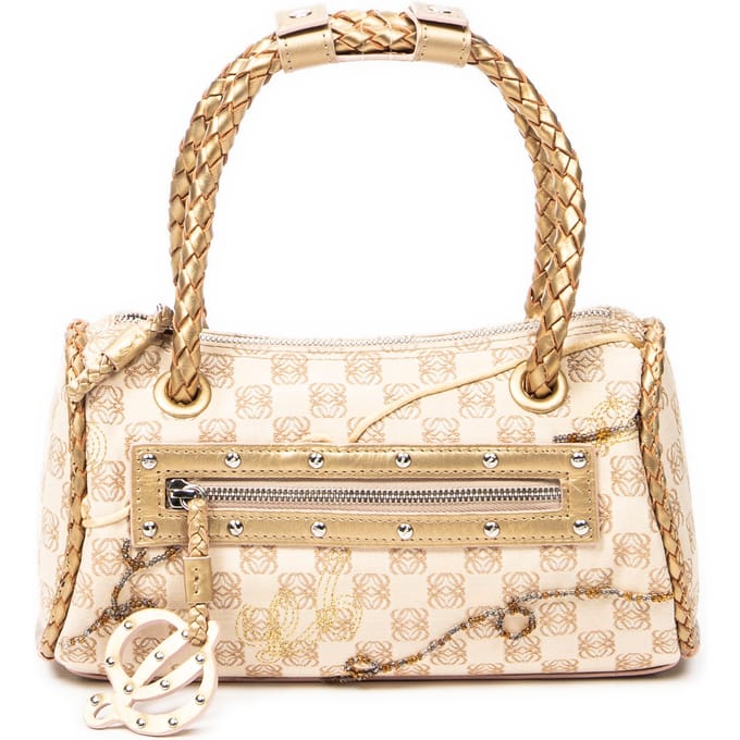 Braided Handle Zip Tote  Handtas