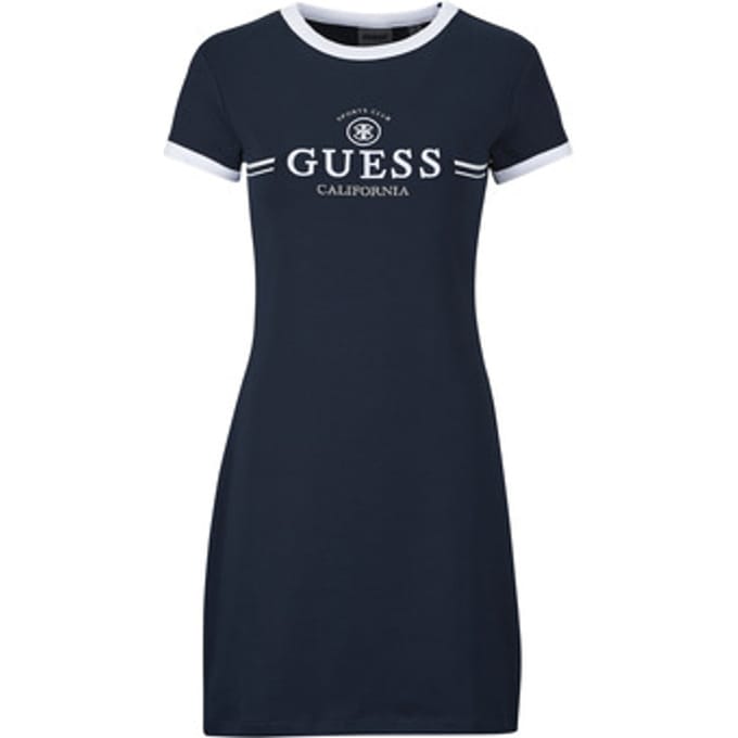 slim fit minijurk met logo-stitching model 'Mila'