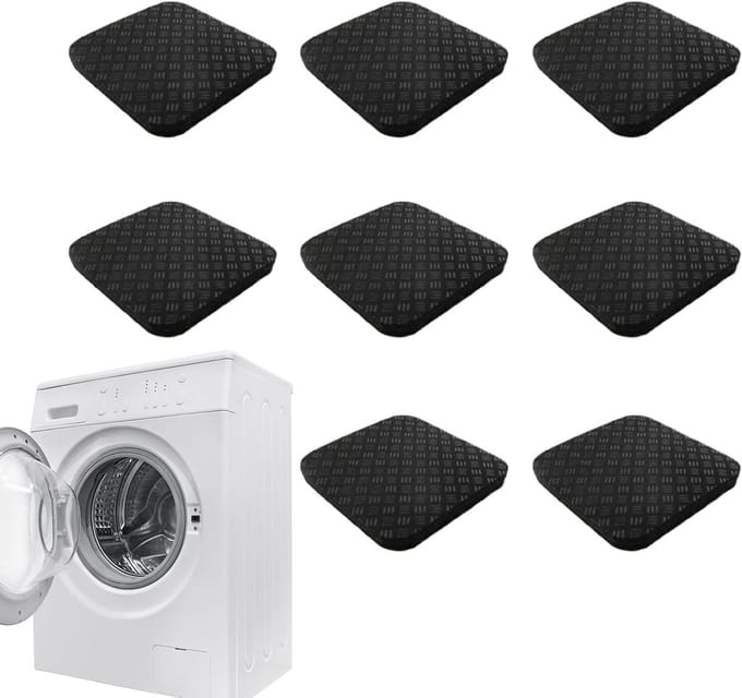 Loopband Pads - Machinekussens - Vloer Beschermen - Schokabsorberend - 8 Stuks - Zwart