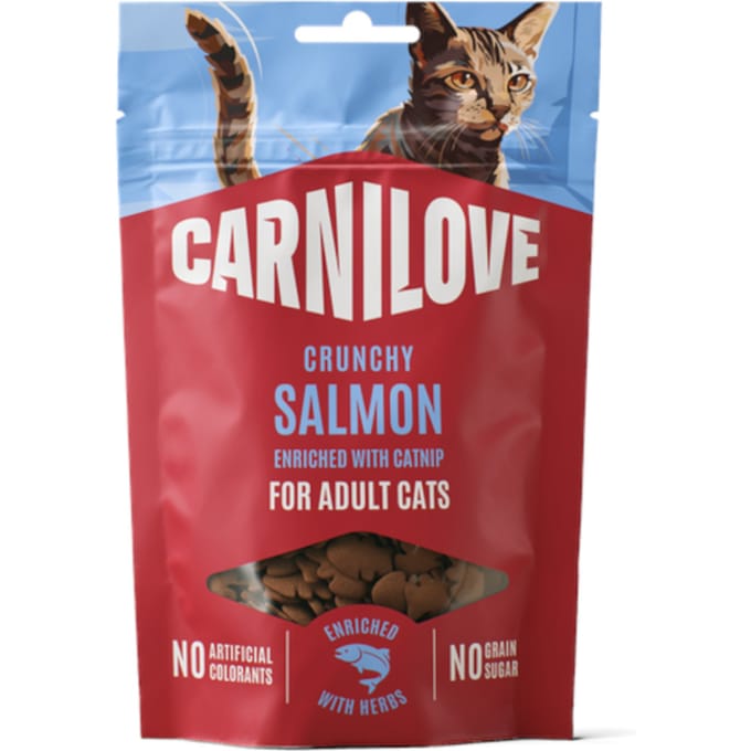 Carnilove Cat Crunchy Snack - 50 g zalm met kattenkruid