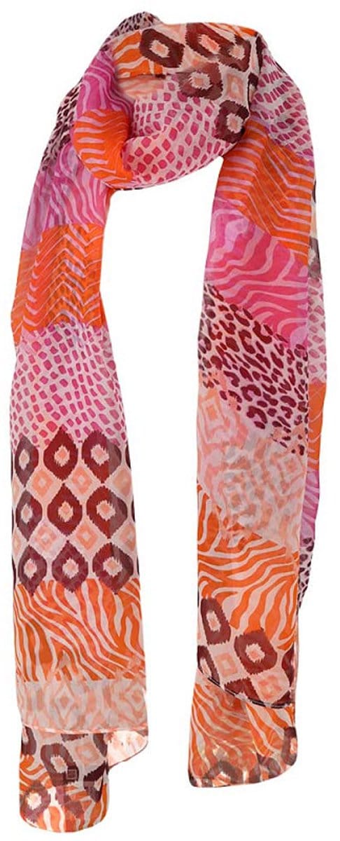 Dames Sjaal Met Tijger Print Mauve