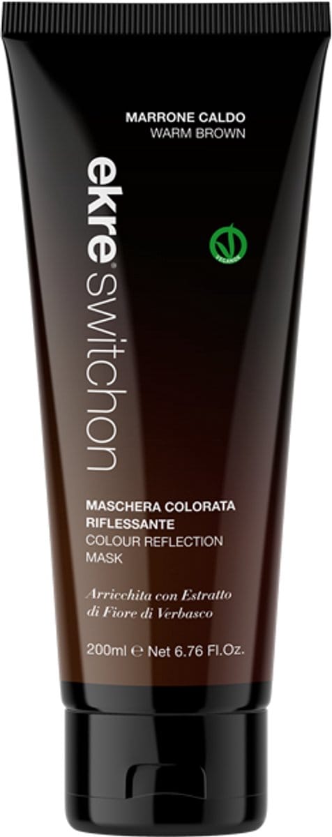 Ekre - Switch On Color Reflection Mask - Warm Brown - 200 ml