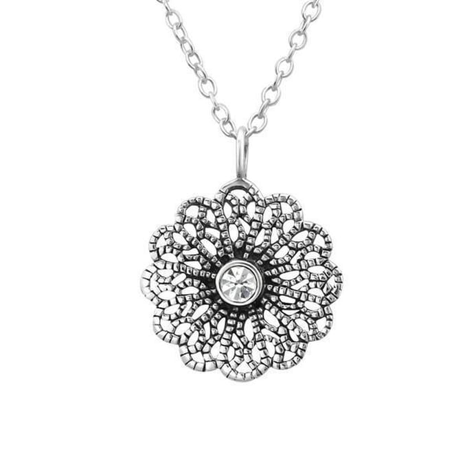 Montebello Ketting Amyra White - 925 Zilver - Vintage - ∅14mm – 45cm