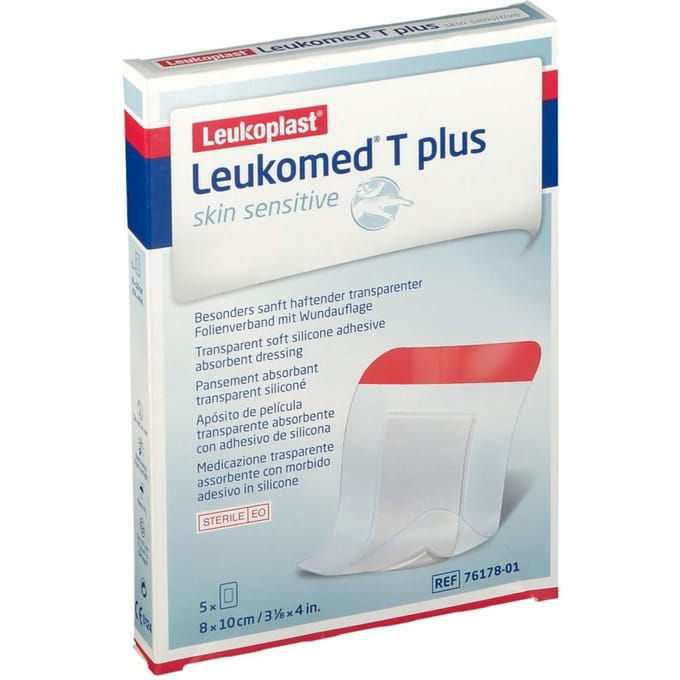 Leukomed T Plus Skin Sensitive 8x10cm 5 Pleister