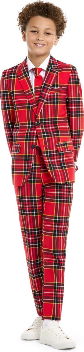 OppoSuits The Lumberjack - Jongens Kostuum - Rood - Kerst - Maat 146/152