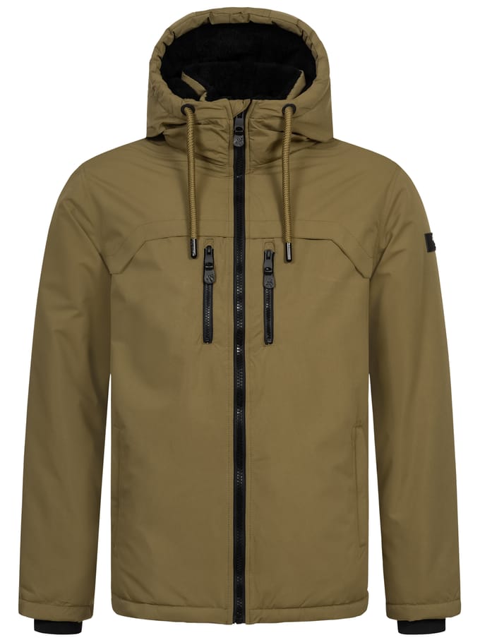 Alessandro Salvarini heren winterjas AS-332 met teddyvoering en capuchon