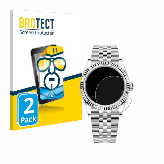 BROTECT - Screenprotector voor Rolex Datejust 36 - Folie Beschermfolie transparant 2 Stuks