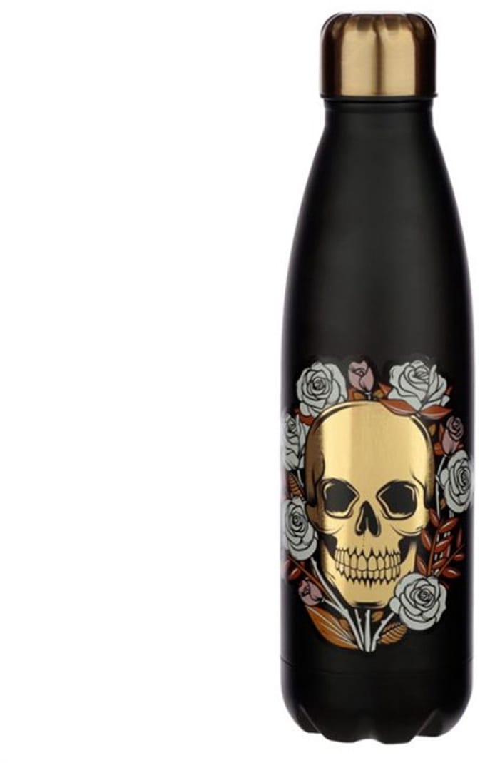 Thermosfles RVS 500ml - Schedel en Rozen
