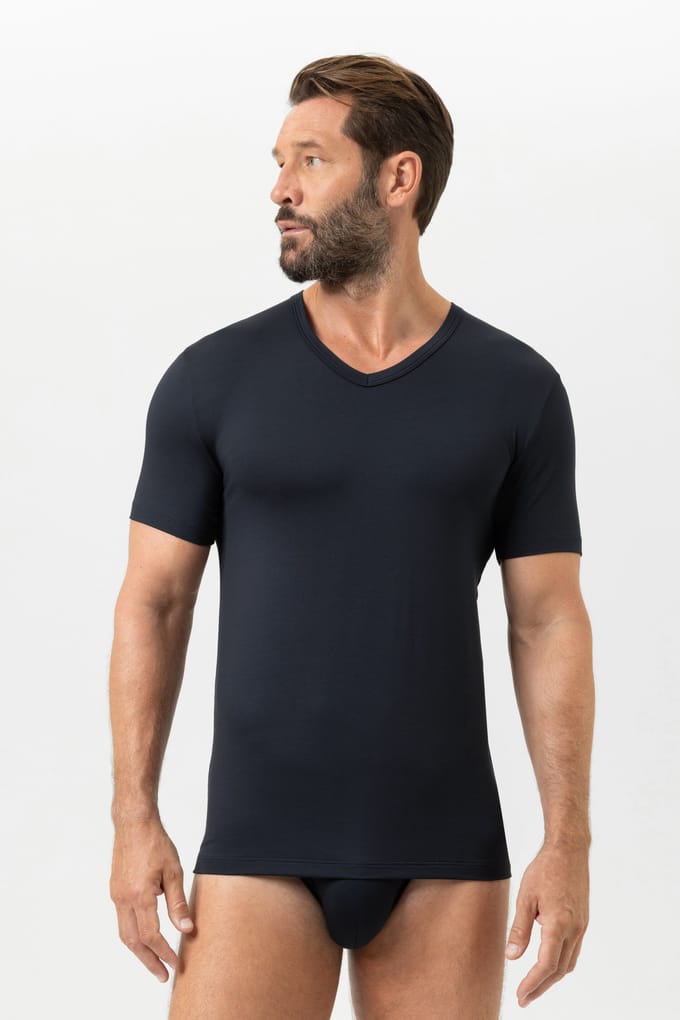 T-shirt Serie Iconic Modal Marineblauw