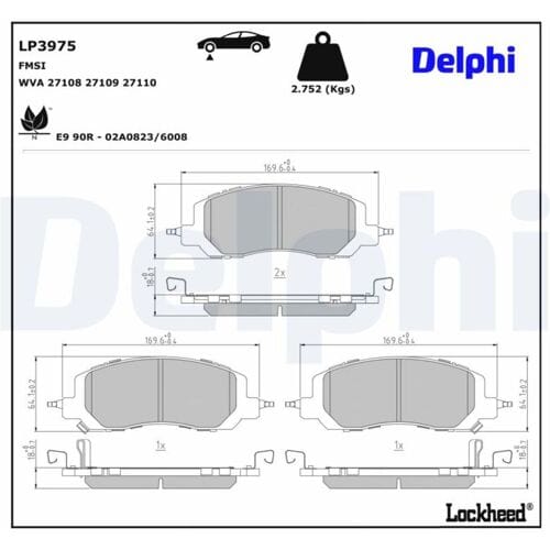 Remblokset DELPHI LP3975