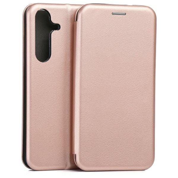 Beline Book Magnetic - Samsung Galaxy S25 Plus hoes - Rózogouden kleur - Magnetisch sluiting - Multifunctionele houder