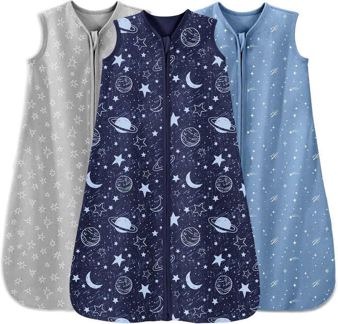 3-Pack Babyslaapzak 0.5 Tog Katoen 6-12 Maanden Draagbare Deken