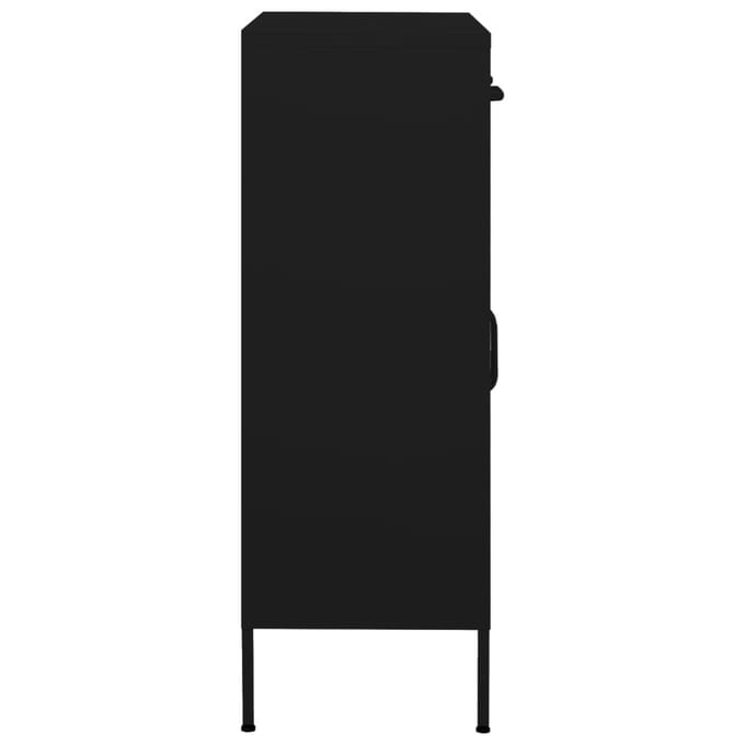 vidaXL - Opbergkast - 80x35x101,5 - cm - staal - zwart