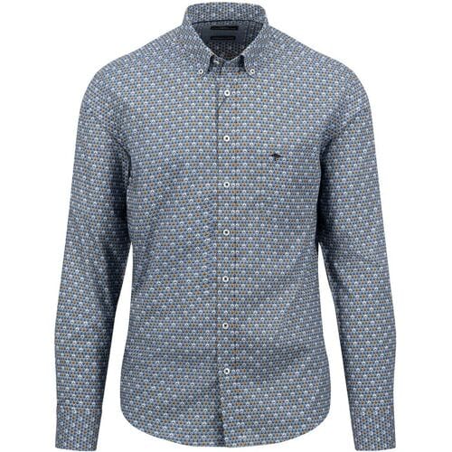 Fynch-Hatton Overhemd Fantasy Pattern Button Down Cloud Blue / male