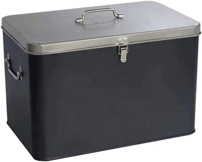 Broodtrommel - Broodbox - Brood Vers Houden - Grote Capaciteit - 128 liter - Zwart
