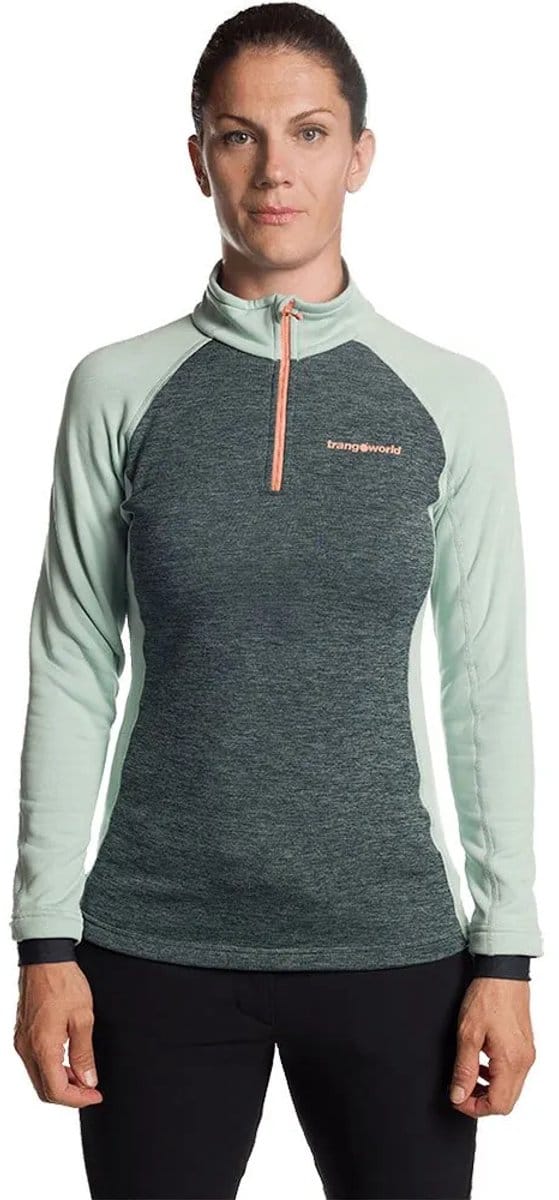 Trangoworld Palieres Fleece Met Halve Rits Groen M Vrouw