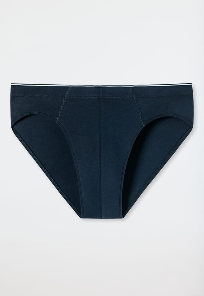 SCHIESSER 95/5 slip (1-pack) - heren supermini slip biologisch katoen donkerblauw