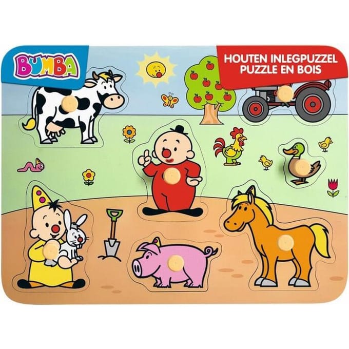 Studio 100 Bumba houten inlegpuzzel boerderij Houten puzzels Houten speelgoed