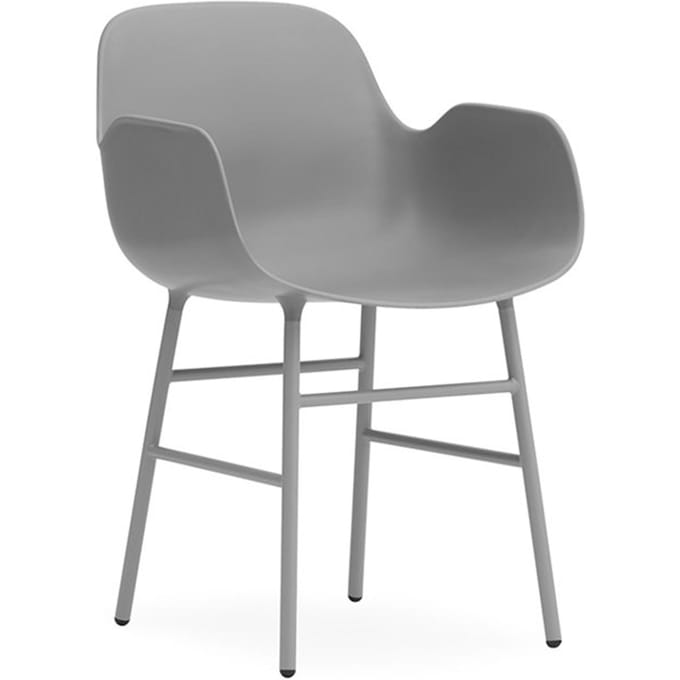 Normann Copenhagen - Form fauteuil met metalen frame - grijs - 4 - 6 Wochen