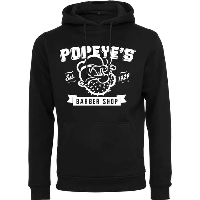 Merchcode Popeye - Popeye Barber Shop Hoodie/trui - S - Zwart