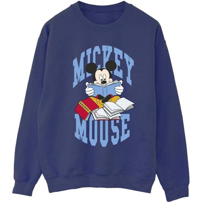 Disney Dames/Dames Mickey Mouse Boeken Lezen Sweatshirt (Marineblauw)