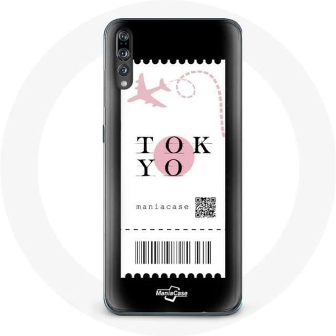 Case voor Samsung galaxy P20 pro Vliegtuigticket Tokyo Japan