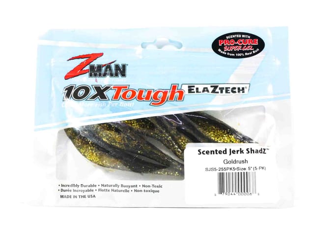Zman Soft Lure Jerk ShadZ 5 Inch 5/Pack Gold Rush (0068)