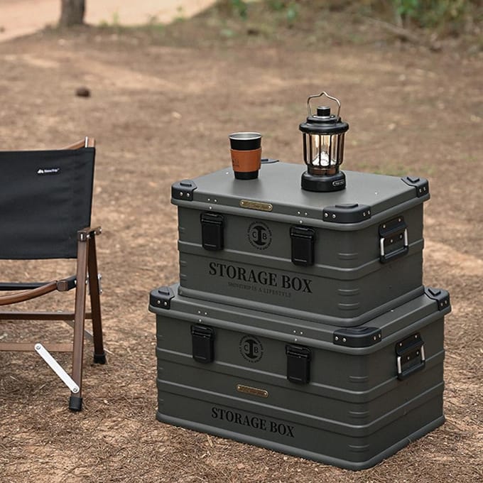 Buiten Waterdichte Opbergkist Multifunctionele Camping Aluminiumlegering Opbergkist Grote Capaciteit M