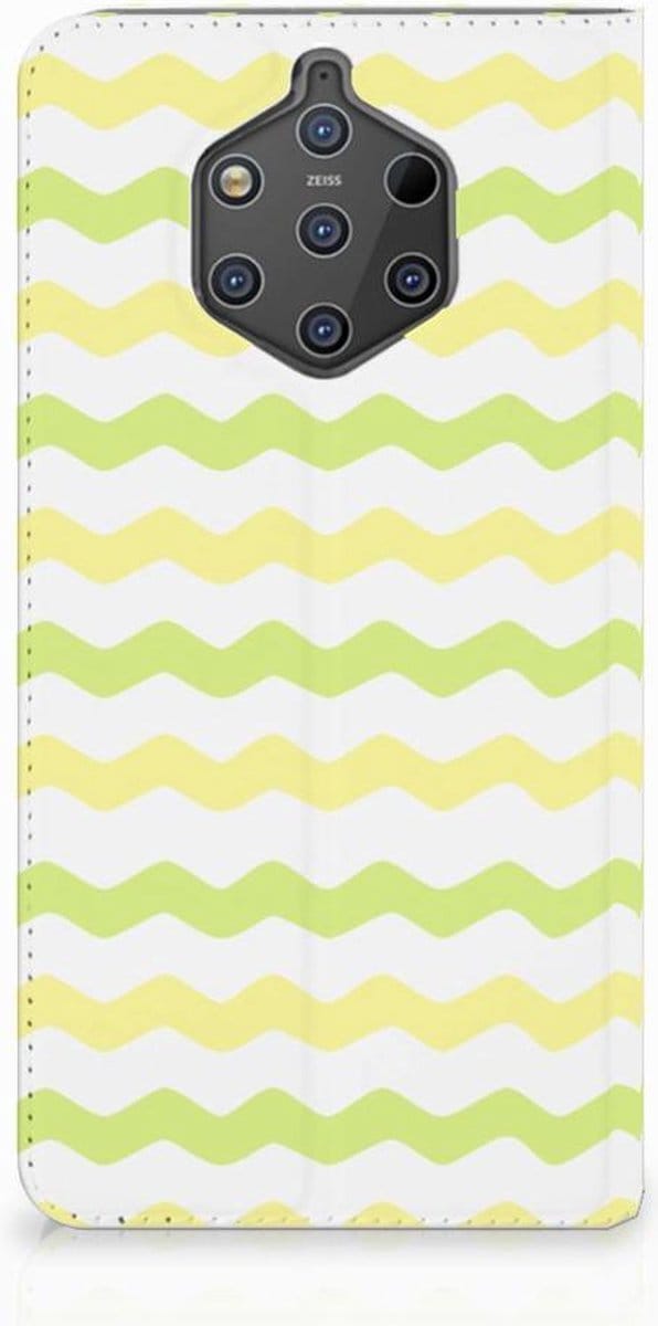 Nokia 9 PureView Hoesje met Magneet Waves Yellow