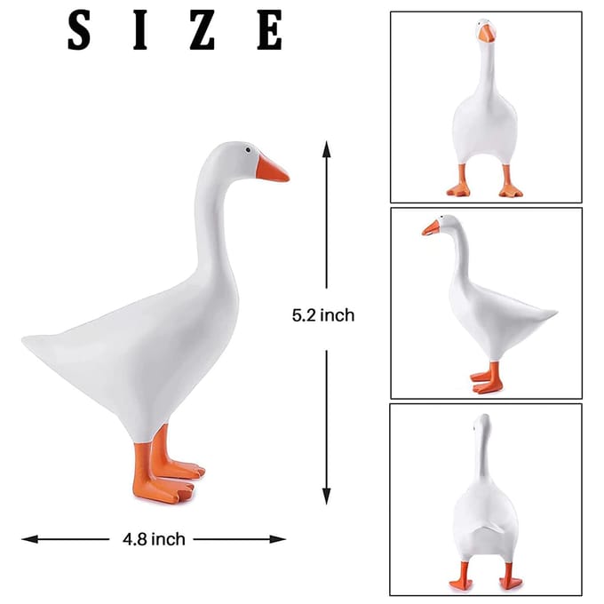 Witte Eend Magnetisch Displaystuk Hars Decoratie Magnetische Gans Sleutelhanger white