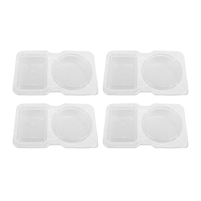 20 Pièces Contenant à Condiments à Double Compartiment Étanche Transparent Contenants à Snacks à 2 Compartiments avec L(for 6.5-9kg) white